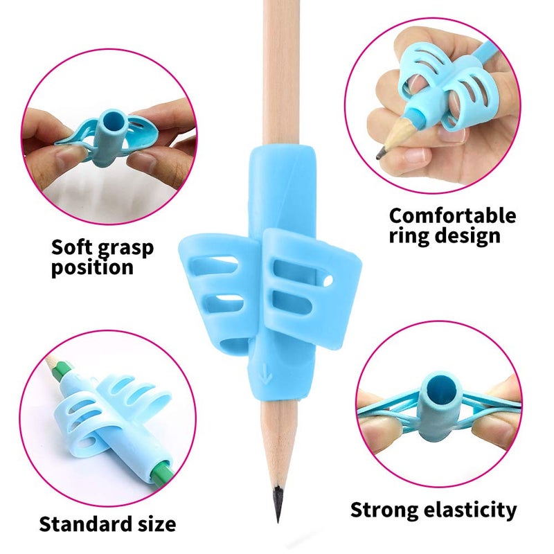 KOABBIT Pencil gripper kids/toddler handwriting aid tools for beginners,Pencil Holder for preschooler 2-4 Years learning to Write for Children's Training Pen Holding Posture Correction Tools(3 PACK) - Image 3